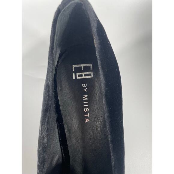 NWT Miista E8 Driel Velvet Chunky Block Heel Pumps Pearls Old Money Preppy 41 - Picture 3 of 14